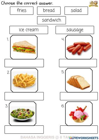 ENG : Healthy and unhealthy food