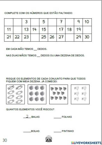Material de apoio 2 - Números - página 30