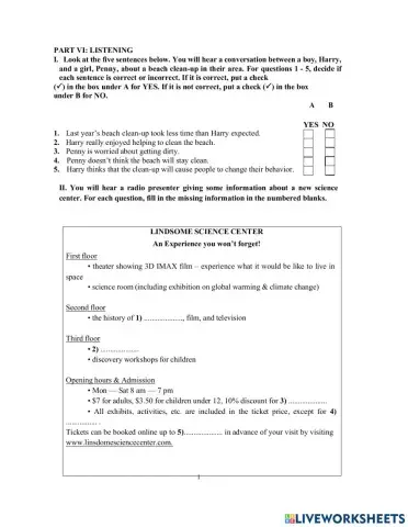 DS - Access 4 - Test 3 listening
