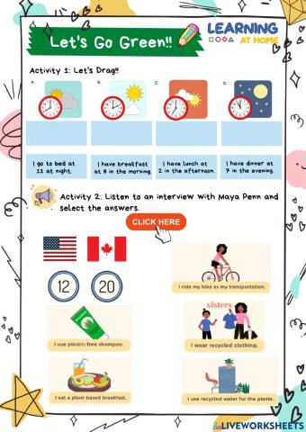 Let's go green!! Activity 2