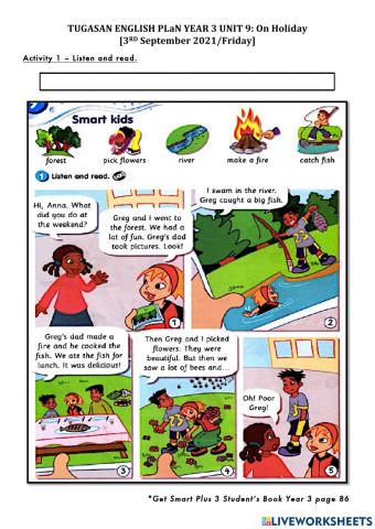 PLaN Get Smart Plus 3 Module 9: On holiday (Reading)
