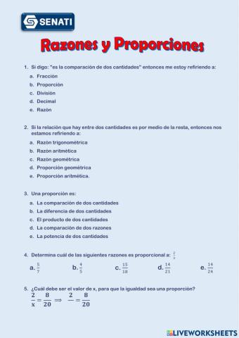 Razón y proporción