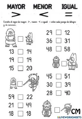 Ejercicio de discalculia