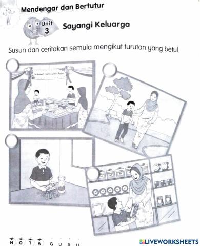 Unit 3: sayangi keluarga