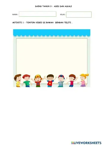 Sains tahun 3 : asid dan alkali