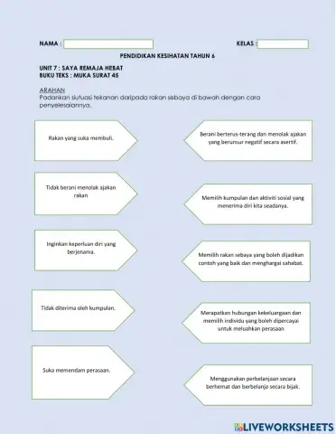 Unit 7 : Saya Remaja Hebat