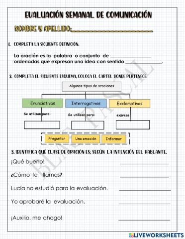 Evaluación semanal 20 de septiembre