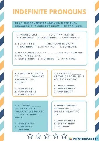 Indefinite pronouns