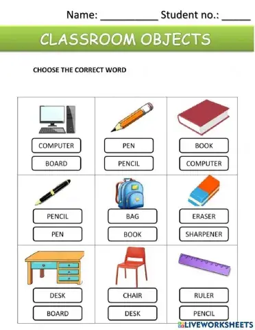 Classroom objects