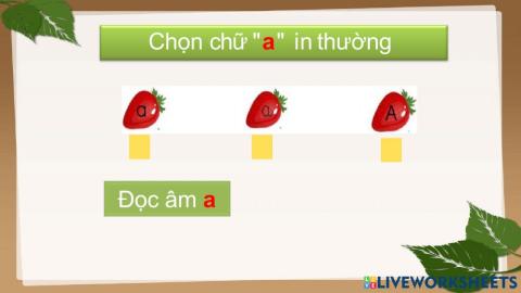Vui học chữ A