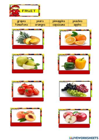 Year 1 Lunchtime (Fruits)