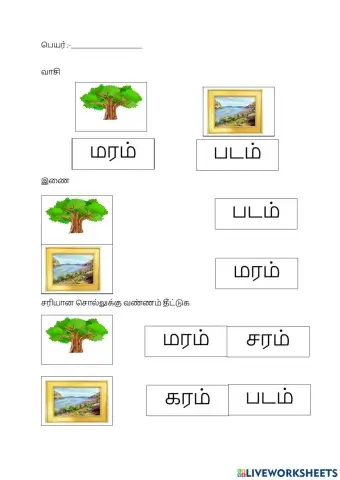 Tamil three letter words