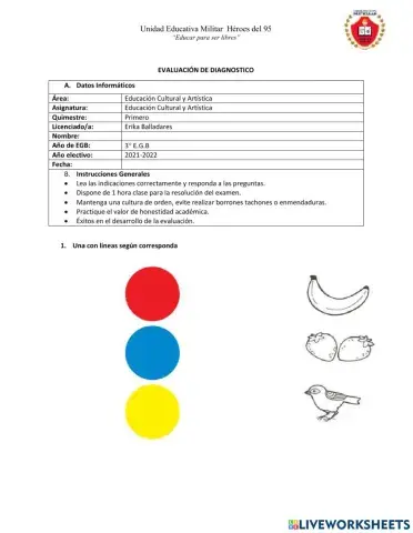 Evaluación  de diagnostico