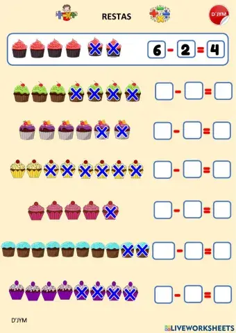 Restas con imágenes hasta 10