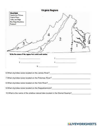 Virginia Studies Regions & Waterways 9-21-2021