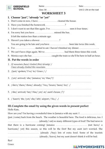 Unit 2 - WS3.Just.already.yet