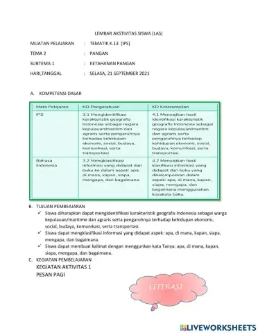 Lembar Aktivitas Siswa