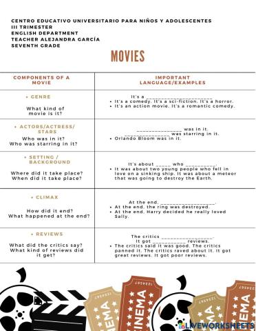 Movies Vocabulary