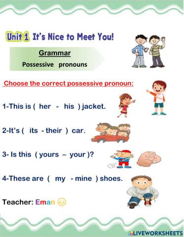 Possessive  pronoun