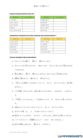 Ujian bab 28-32 (daichi)