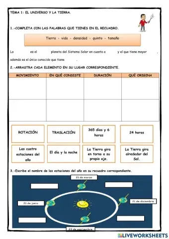 Ficha 3: El Universo y la Tierra