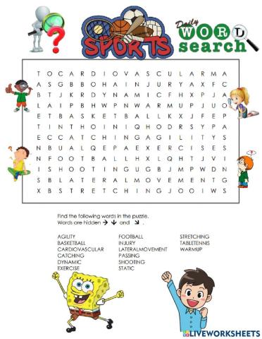 Sports ans vocabularies