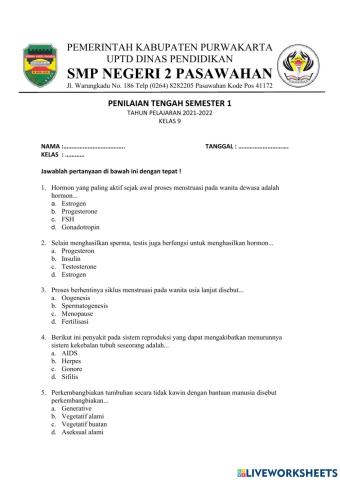 Penilaian tengah semester 1