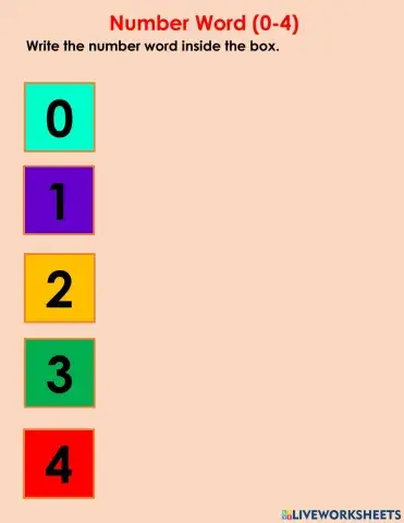 Number Word (0-4)