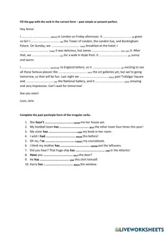 Present perfect or past simple?