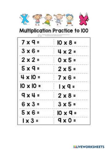 Multiplication 2 - 12