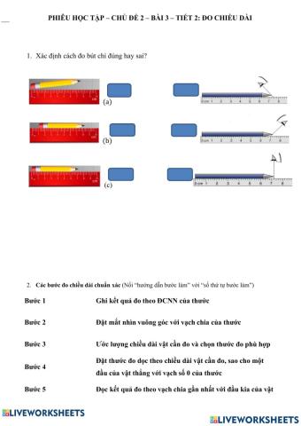 Cách đo chiều dài