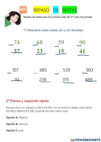 Repaso de restas