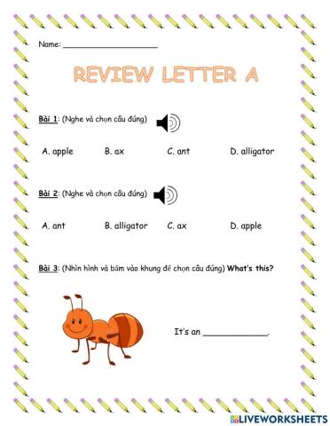 Review letter A