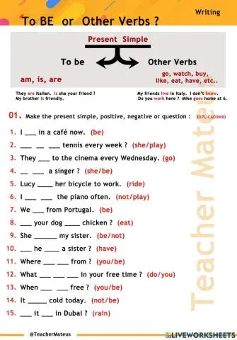 PRESENT SIMPLE - To BE   or   Other Verbs ?