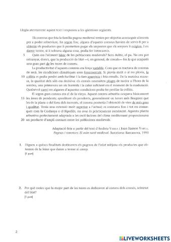 El conreu dels pagesos