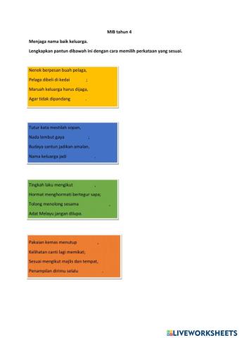 Menjaga nama baik keluarga