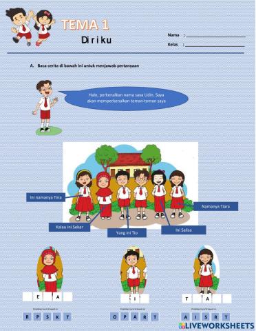 Tema 1 SD Kelas 1 -Diriku-