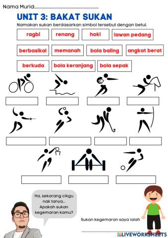 Unit 3: bakat sukan
