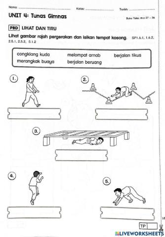 Pendidikan jasmani lihat dan tiru