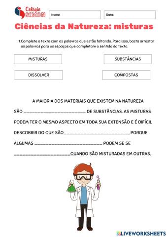 Misturas e mudanças de estado físico