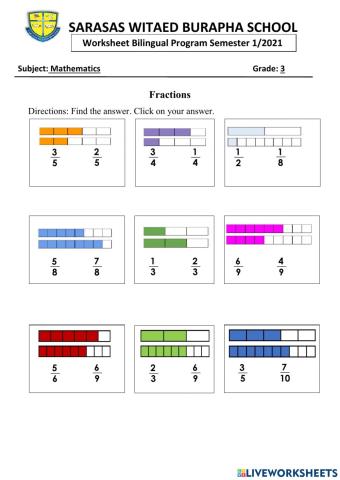 Mathematics (Comparison of Fractions)