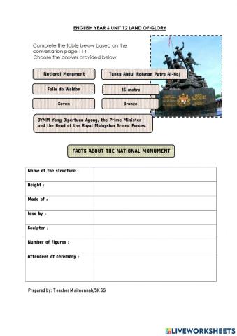 English Year 6 Unit 12 page 114