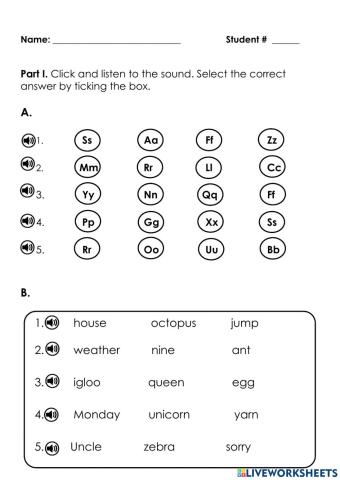 Phonics Practice