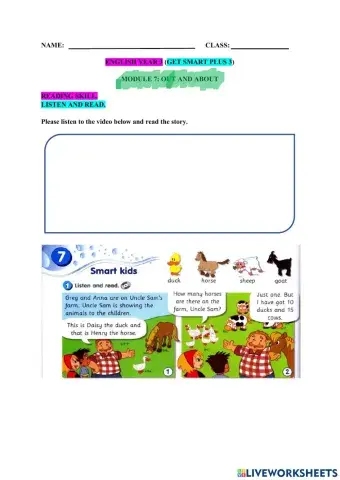 Get smart plus 3 Module 7 Out and About