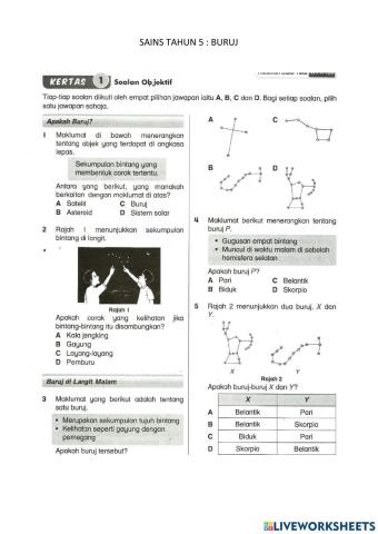 Sains tahun 5 buruj