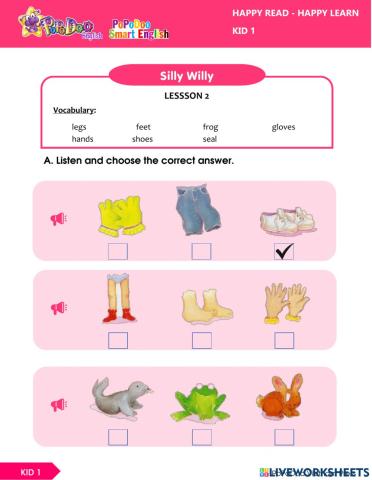 Silly Willy lesson 2