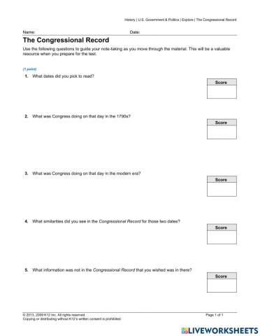 Congressional Records Research
