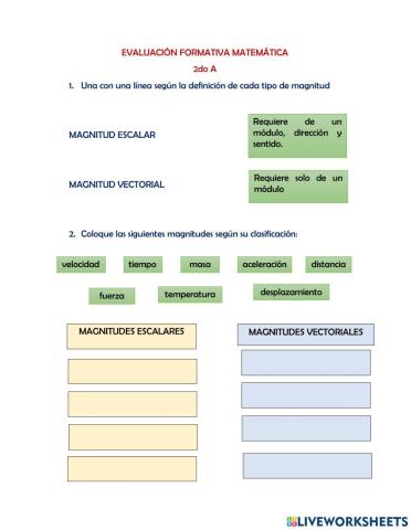 Magnitudes escalares y vectoriales