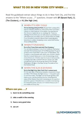 Reading - What to do in New York City