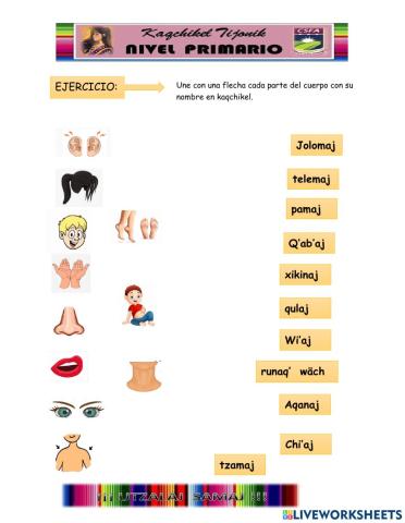 Partes del cuerpo en kaqchikel